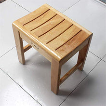 Sgabello per Doccia Sgabello per Bagno in Legno Sgabello per Bagno Antiscivolo Sgabello per Lavaggio dei Piedi Sedia per riporre e rifinire Il Bagno per Uso Interno ed Esterno, Colore Legno Naturale,