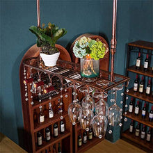 LJYY Portabottiglie per Vino Industriale a Parete in Metallo battuto a soppalco Portabottiglie per Vino da Appendere Portabicchieri Decorazione Tazza da Whisky/Portabottiglie da Vino per ristor