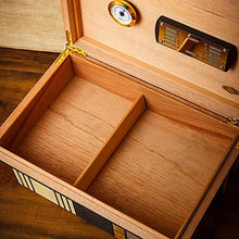 Minmin Cigar Box Idratante Gabinetto Legno di Cedro Fodera Grana del legno Parquet grande capacità alcoholized Cigar Box, 350x240x100mm accessori del sigaro (Size : 350x240x100mm)
