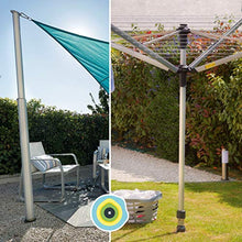GARD & ROCK - BASE D'ANCORAGGIO in alluminio, a livello del suolo, Multi-terreno da avvitare o da sigillare - Quick Fixation System - ORGANIZZA I TUOI SPAZI IN UN ATTIMO!
