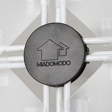 Armadio a Cubi - in Plastica, 145/180/37 cm, con 16 Scomparti Chiusi e 2 Aperti, 2 Aste Appendiabiti, Nero con Motivo e Bianco - Armadio Portatile, Armadietto Guardaroba, Ripostiglio