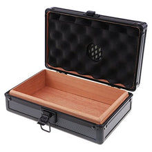 KEKEYANG humidor Portable di Viaggio Cigar Caso Cigar Box Cigar Bagagli Diaplay Contenere Scatole Cigar Humidor con umidificatore - Coperchio in Alluminio - L.20 x W.12 x H. 6,5 Centimetri Sigaro