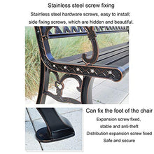 household products Outdoor Alluminio Panchina, Ferro Cava Giardino Sedile Battuto, Anti-corrosione E Panca retrò Antiruggine con Braccioli sulla Terrazza Balcone, in Grado di Ospitare 2-3 Persone