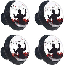 Beethoven Pomelli per Porta Set di 4 Pomelli per Mobili Manopole per Cassetti Cucina Armadio Vetro
