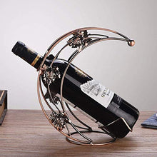 Elegante Semplicità Crescent Dente Portabottiglie Vino Creativo Europeo Retrò Ferro Battuto Portabottiglie Casa Desktop Portico Decorazione Ornamenti Regalo Di Nozze Bronzo Bello Ed Elegante, HJJ