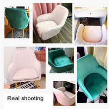 zyy Sedie per Sala Sedie Cucina Retro, Morbido Velluto Seduta e Schienale con Le Gambe Cuscino Metallo Poltrone for Sala Pranzo e Soggiorno Desk Chair (Color : Green)