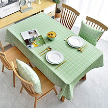WSJIABIN Tovaglia Decorativa per la casa tovaglia nordica Moderna tovaglia Coffee Shop Hotel Banchetto Festa Impermeabile e Resistente all'olio tovaglia da tè Rettangolare Plaid Verde