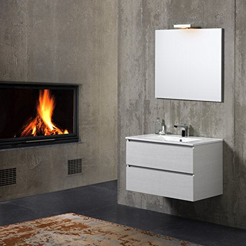 Kiamami Valentina MOBILE BAGNO 80 CM CON DUE CASSETTI BERLIN IN PROMENADE LAVABO IN CERAMICA