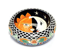 Artemisa, lavabo rotondo messicano, 40 cm, in ceramica Talavera in Messico, motivo decorativo colorato, ideale per il bagno con piastrelle effetto legno, piastrelle di cemento, mobili rustici
