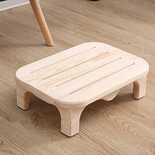 HYY-YY - Sgabello per WC in legno massello, piccolo sgabello per soggiorno, ufficio, poggiapiedi, bagno, antiscivolo, in legno, sgabelli da bagno, colore: bianco, dimensioni: 45 x 32 x 12 cm