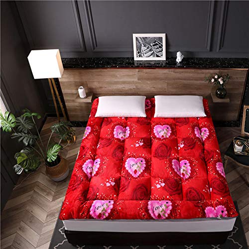 YXXCD Materasso Letto Futon Tatami Materasso, Thick Flanella Materasso Terra Lambswool Morbido Tappetino Mantieni Caldo Confortevole Camera da Letto Domestico-d 150x200cm(59x78inch)