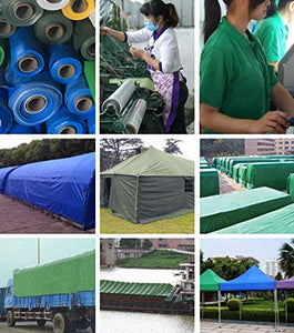 DFREW Heavy Duty Bianco Impermeabile Tarps Incatramata Sheet Ground Cover - 100% Resistente Ai Raggi Uv, Prova con Occhielli, 520G / M², Spessore 0,45 Mm Di Umidità,4Mx8M,4Mx8M