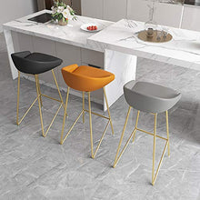 XINGLEI Sgabelli da Bar Moderni con Gambe e poggiapiedi in Metallo, posti a Sedere Alti per la Colazione, per la Reception del Tempo Libero del bancone della Cucina, Altezza Seduta 65 cm / 75 cm