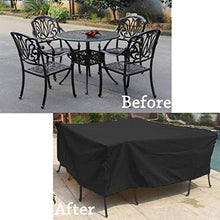 CLJ LWY Copertura per mobili da Giardino Copertura per Patio Impermeabile Grande Copertura per Tavolo Anti-UV 420D per Esterni Rettangolare 250x200x80cm