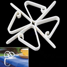 buwei 4PCS Clip per tovaglie Morsetti per tovaglie in plastica Cover Gonna Supporto Picnic Party