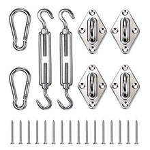XCSOURCE 24-PCS Tenda da Sole Kit Hardware per Triangolo Rettangolo Tenda da Sole Installazione a Vela Giardino Patio Tenda da Sole Set di Accessori