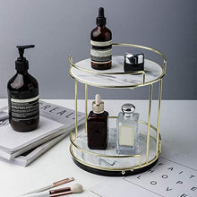 Organizzatore Di Trucco Creativo Nordico, Scaffali Per Cosmetici Da Bagno Classici A 2 Livelli Per Cassettiera E Piano Di Lavoro, Organizer Per Vanità Decorativo Con Vassoio in Vetro in Ceramica,C