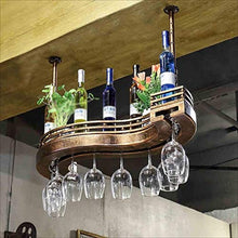 Kaper Go Nuovo Portabottiglie Da Soffitto Portabottiglie Da Vino Regolabile In Altezza Portabottiglie Da Parete In Metallo Ferro Portabottiglie Calice Calice Cremagliera Stile Retrò Bar Creativo Decor
