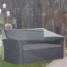 PATIO PLUS Panca a 2 Posti Copertura per Panca da Giardino Resistente allo Strappo Impermeabile Telo 600D Oxford 134x66x63/89cm