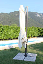 Milani Home s.r.l.s. Ombrellone 2 X 3 da Giardino Esterno Luce Venduta Separatamente con Palo Decentrato Laterale A Braccio Colore Ecru Modello Volta