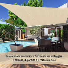 Outsunny Tenda Parasole Quadrata per Esterni in HDPE Impermeabile Traspirante, Protezione Raggi UV 95%, 360x360 cm