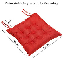 BCASE, Confezione Da 6 Cuscini Per Seduta E Sedia, 42X42 Cm, Rivestimento In Poliestere, Imbottitura In Fibra, 9 Cuciture, Comodo, Resistente, Facile Da Pulire, Per Cucina, Camera Da Letto, Ecc. Rosso