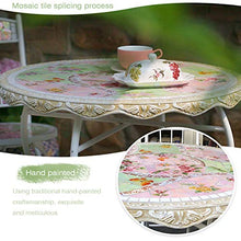 HZWZ Tavolo Laterale All'aperto, Tavolo da Patio A Mosaico, Piccolo Tavolo Finale All'aperto per Patio Giardino Balcone A Bordo Piscina con 2 Sedie (Ross),A