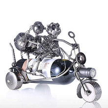 Semplicità Elegante Opera Punk Doppia Moto Locomotiva Metallo Vino Portabottiglie Desktop Veranda Decorazione Domestica Bar Decorazioni Ristorante Argento Bello Ed Elegante, HJJ