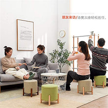 Sgabello Resistente per Soggiorno Semplici mobili for la casa in stile nordico Sgabelli in legno con rivestimento sfoderabile e lavabile in legno Sgabelli bassi Sgabello rotondo Pouf for sedie Sgabell