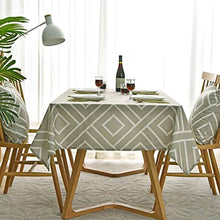 WSJIABIN Decorazione della casa tovaglia tavolino Tessuto Geometrico Grigio Plaid Modello Copertura Panno Tavolo da Pranzo Soggiorno tovaglia Impermeabile tavolino Cuscino Federa
