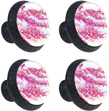 Watercolor Painting Cherry Pomelli per Porta Set di 4 Pomelli per Mobili Manopole per Cassetti Cucina Armadio Vetro