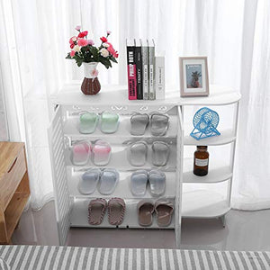 Mobiletto per Bagno a 3 Ripiani, Modern Bathroom Armadio ad Angolo Armadietto in Legno MDF per Bagno Persiane a Doppia Porta per Soggiorno, Bagno, 94x31x76cm, Bianco