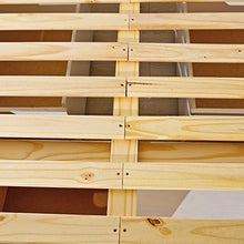 Inter Link Letto matrimoniale con scomparti e cassetti, in vero legno biologico, laccato bianco, larghezza x altezza x profondità: 209 x 48 x 186 cm