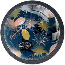 Foglie di acero colorate Navy Pomelli per Porta Set di 4 Pomelli per Mobili Manopole per Cassetti Cucina Armadio Vetro