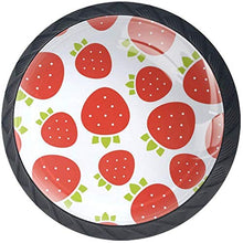 Reticolo senza giunte delle fragole Pomelli per Porta Set di 4 Pomelli per Mobili Manopole per Cassetti Cucina Armadio Vetro