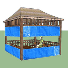 MAHFEI Telo Impermeabile Esterno, con Occhielli Tenda in Vinile per Esterni con Pannello Trasparente Resistente Ai Raggi UV A Prova di Vento per Pergola, Portico, Gazebo