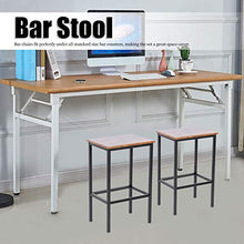 Sgabelli da Bar Sedia Alta per Cucina,2xSgabello da Bar Moderno in Acciaio+MDF Sgabelli da Bar con Poggiapiedi con Supporta 120 kg per Cucina, Soggiorno, Sala per Feste, Bar 30x40x63,5 cm