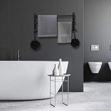 HONPHIER® Portasciugamani Muro Portasciugamani da Parete Porta Salviette da Bagno Acciaio Inox Portasciugamani Impermeabile Portasciugamano per Cucina (63CM, Nero)