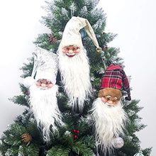 NUOBESTY Copri Bottiglia di Vino di Babbo Natale Copribottiglie di Vino di Natale Copri-Cappello a Cilindro Ornamento di Babbo Natale per Decorazioni Natalizie (Argento E Dorato)