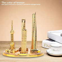 BLLBOO Shanghai Building Models - Shanghai Building Collection Model Oriental Pearl Tower Global Financial Center Souvenir(L-Oro)
