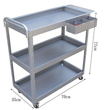 Chenglei- Carrello - Attrezzo per Riparazione Auto Attrezzo per Riparazione Auto Carrello Ricambi per Auto Carrello per Auto Multiuso 3 Strati Utility Cart (Color : Gray, Size : 70 * 35 * 77cm)