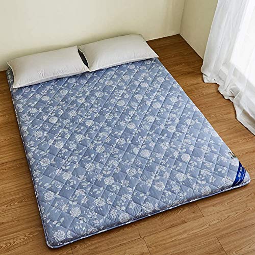 LJYY Tappetino coprimaterasso Futon Spine Care, dormitorio Singolo o Matrimoniale [Antracite] -A 120x190cm (47x75 Pollici)