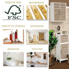 TENDANCE Stockholm Armadietto con Doppia Anta in MDF, Legno, Bianco/Rovere