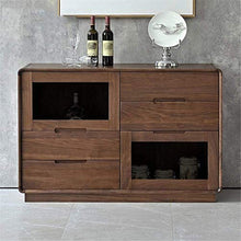 HLZY Armadio Laterale Accento, armadi da Cucina Black Walnut Buffet Armadio Server Console Table Ingresso Bagagli Cabinet Doors Mobile Bar Soggiorno-Pranzo