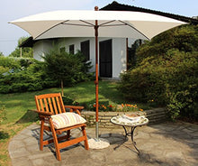 Maffei art 66R Madera, ombrellone cm 240x150. Made in Italy. Colore ecru.