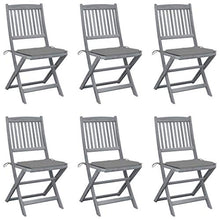 FAMIROSA Sedie da Giardino Pieghevoli 6pz con Cuscini in Massello Acacia-5435