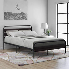 Telaio letto singolo in metallo con testiera e testiera non necessaria, facile da montare per adulti, bambini e ragazzi (nero, 140 x 200 cm)