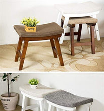 YANG Imbottito Poggiapiedi Sedile Dressing Table Sgabello Imbottito Panca Change Scarpe Pouf poggiapiedi con Copertina in Lino Estraibile 49x31x42 cm