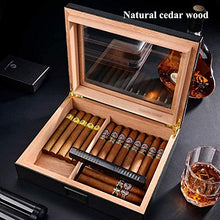 Adesign Cigar Box Mellow Legno di Cedro Cigar Humidor del Modello in Fibra di Carbonio Cigar Box Portatile Grande capacità Cigar Humidor