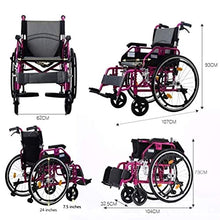 Carrozzine Semoventi, Trasportabili da Viaggio, Leggere Pieghevoli Portatili Semoventi con Poggiapiedi Comfort Cuscino del Sedile Senior/Disabili Trolley in Lega di Alluminio Senior/Disabili A